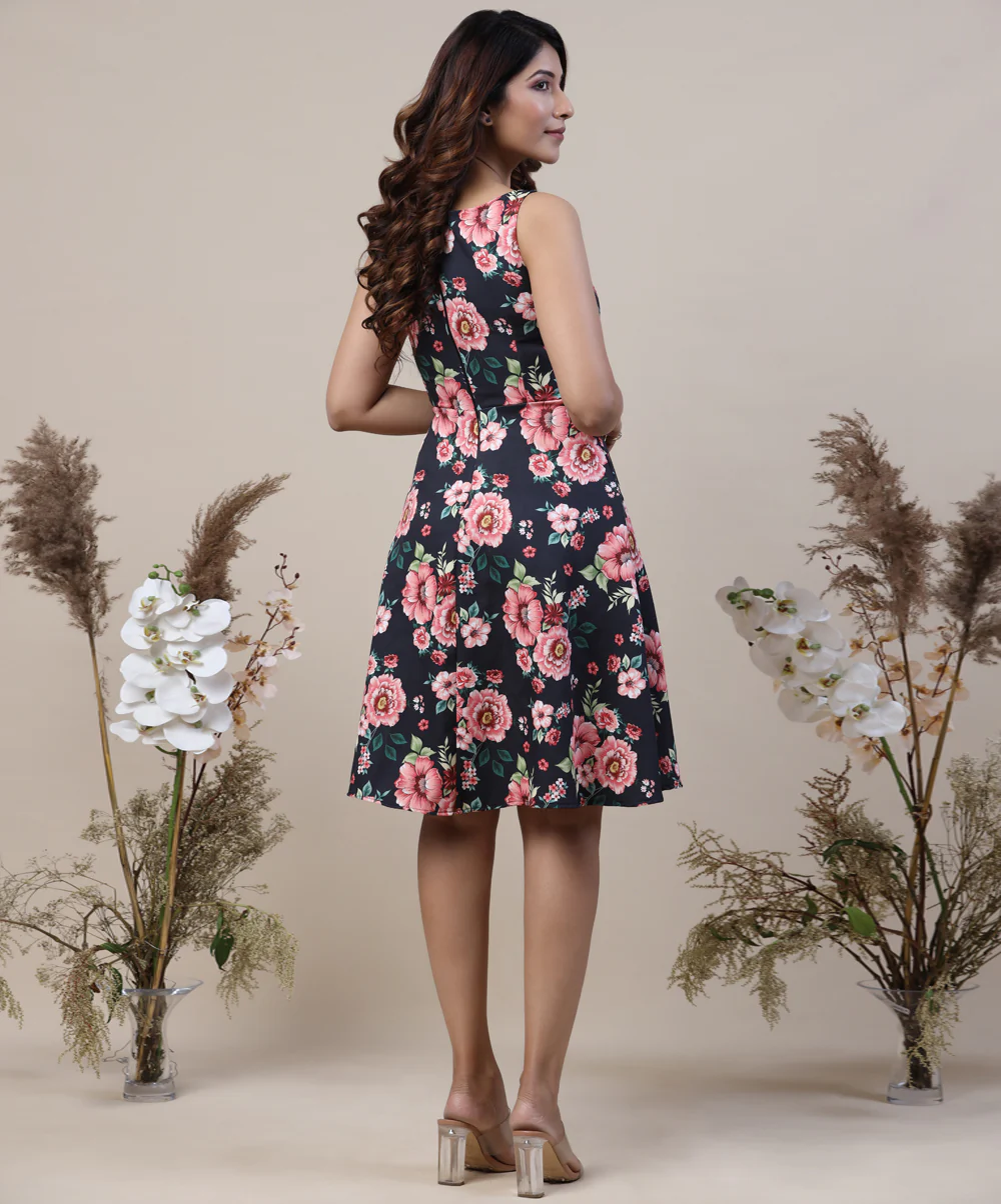 Princess Line Scoop Neck Sleeveless Dress - Image 2