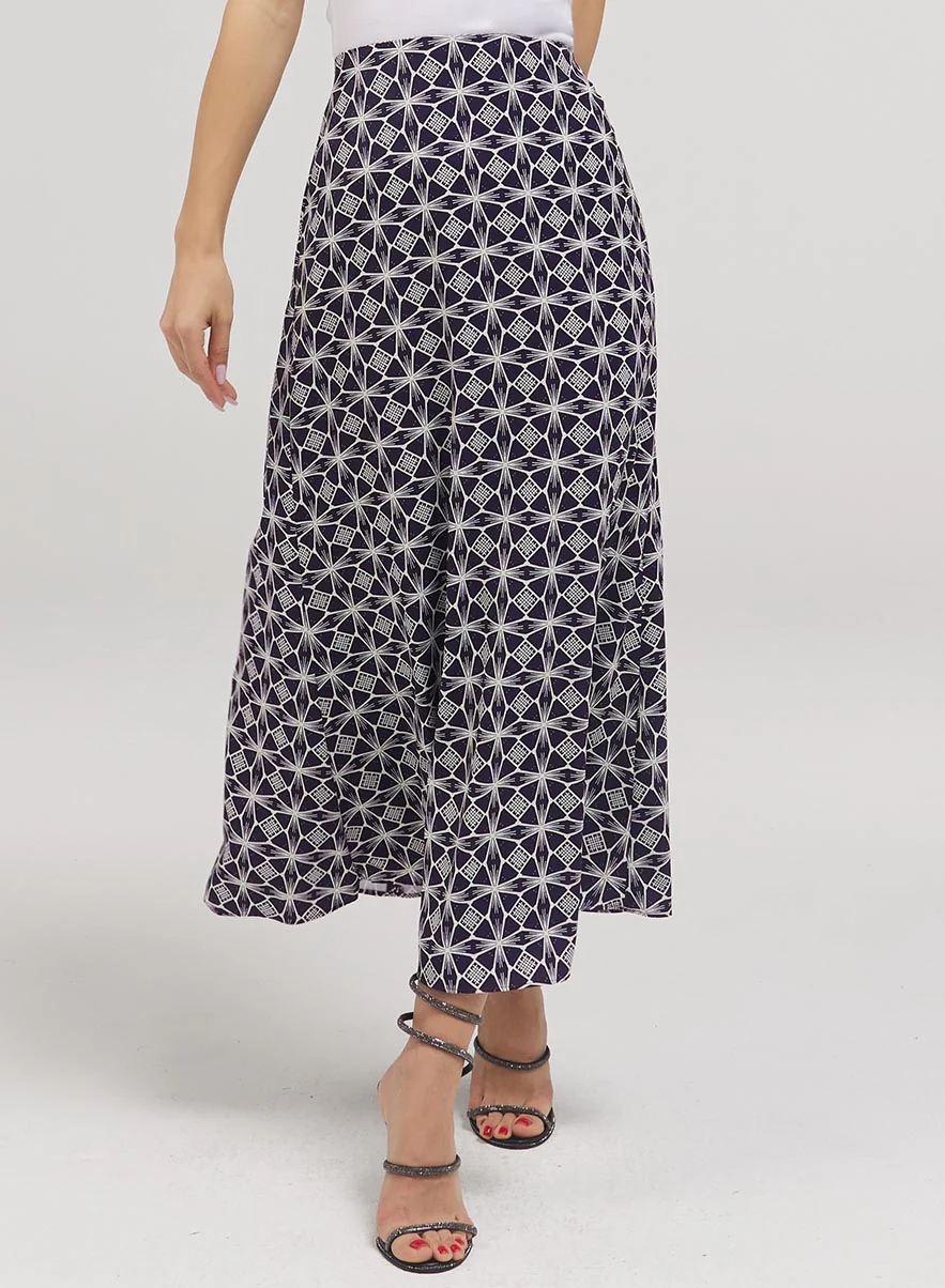 Printed Satin Skirt - Image 4