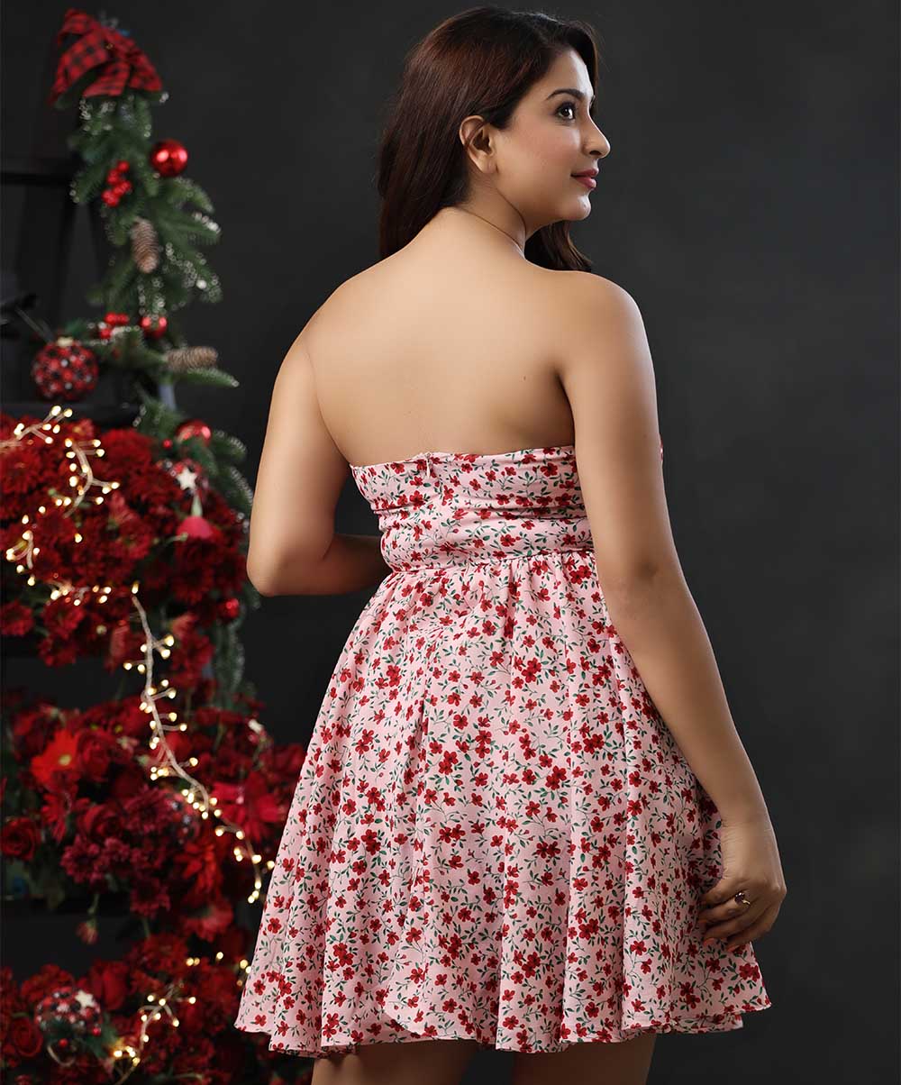 Printed Tube Mini Dress - Image 3