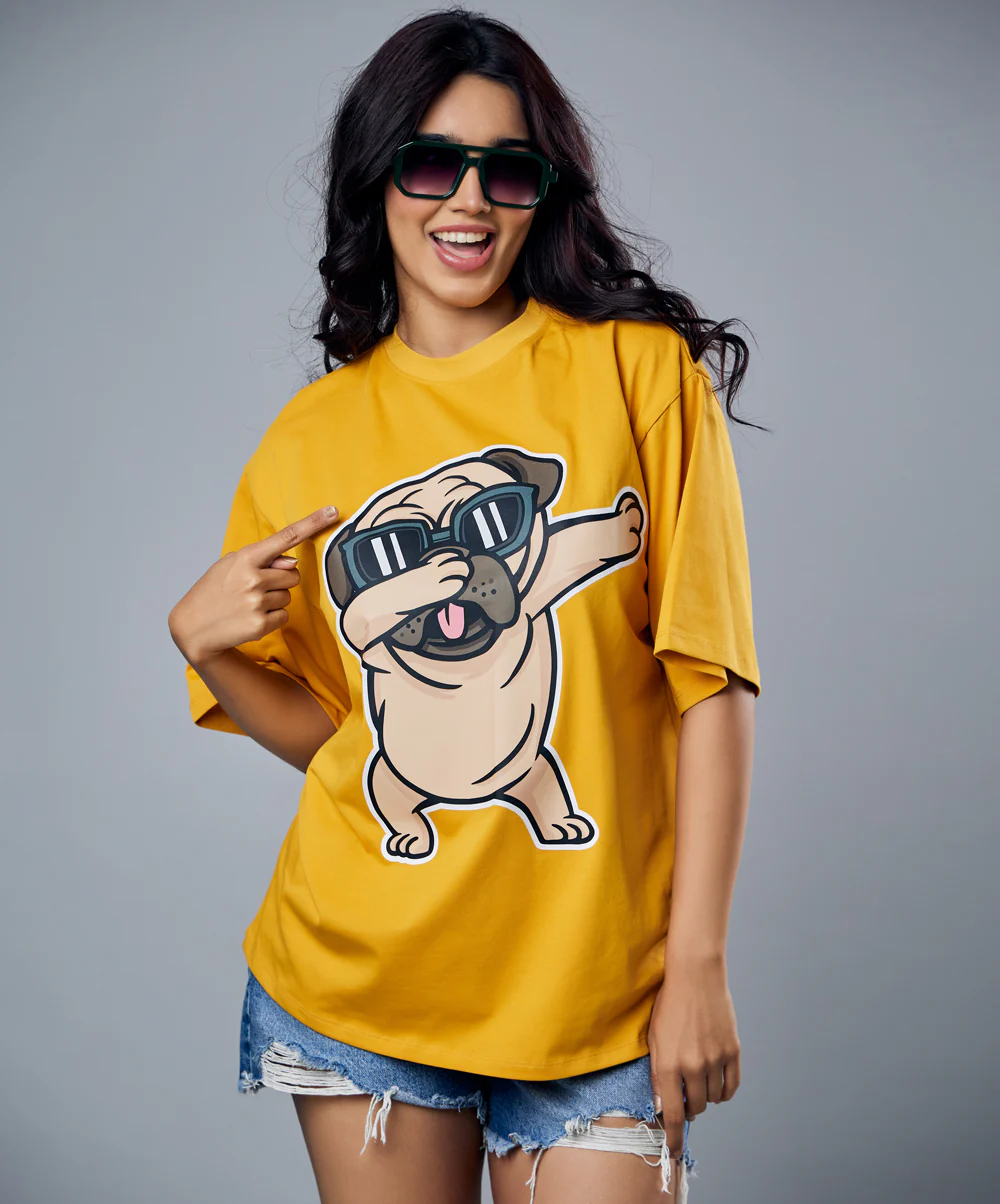 Pug Slaying Oversized Tshirt - Image 2