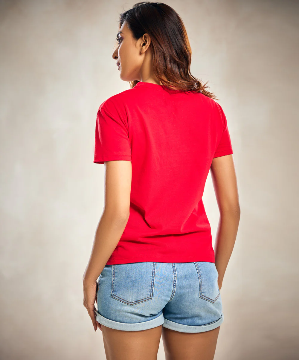 Red Crew Neck T Shirt - Image 3