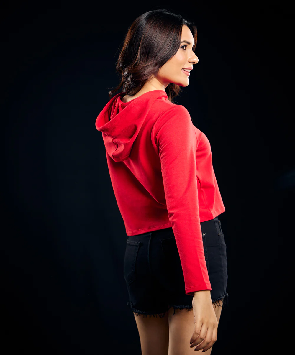 Long Sleeve Red Hoodie - Image 3