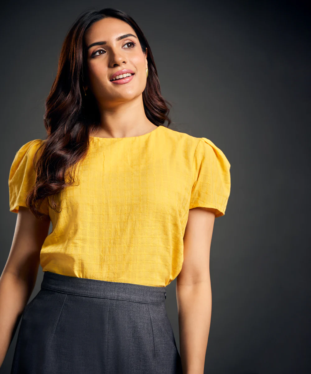 Round Neck Short Sleeve Cotton Top - Image 3
