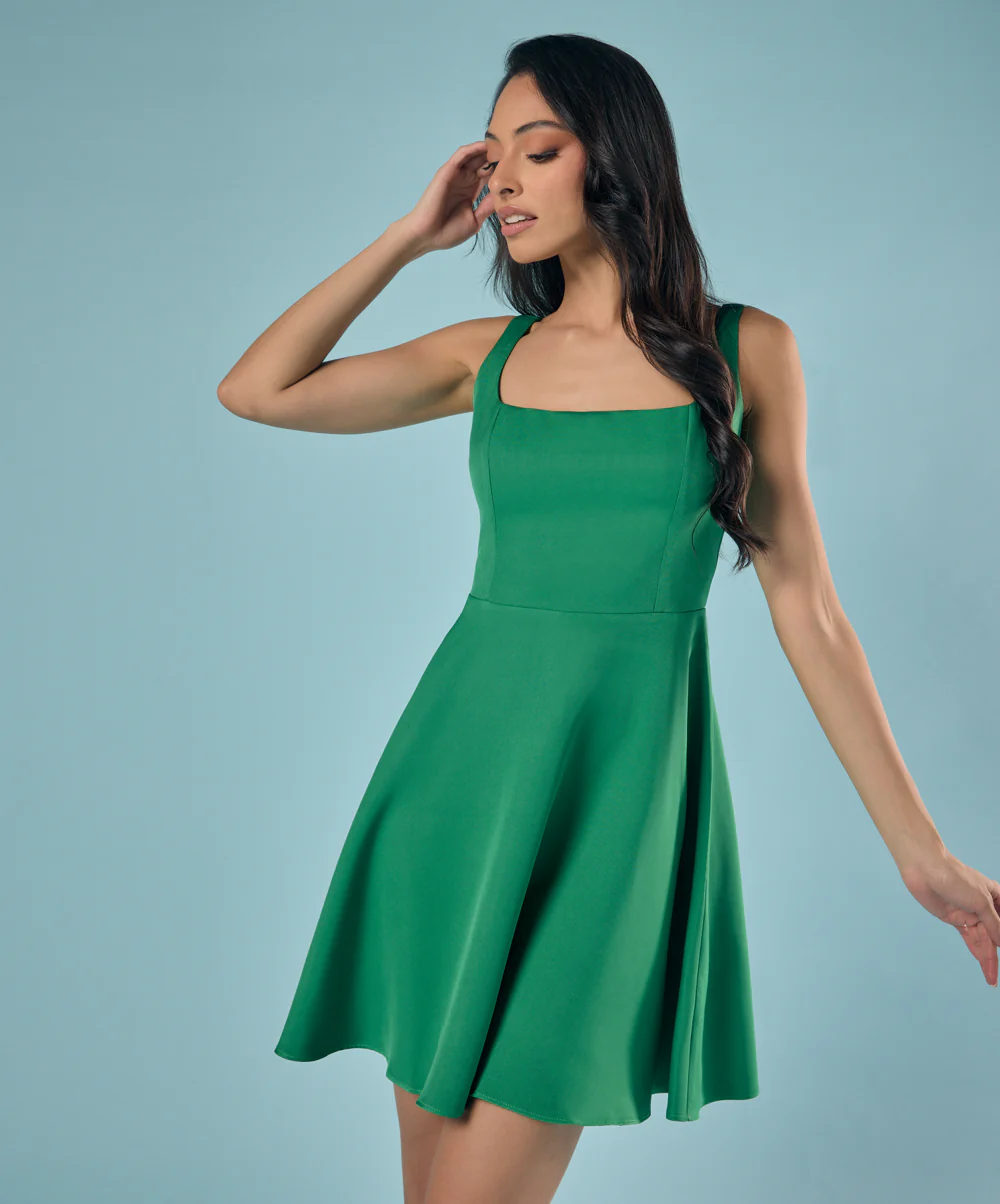 Scoop Neck Skater Dress - Image 4