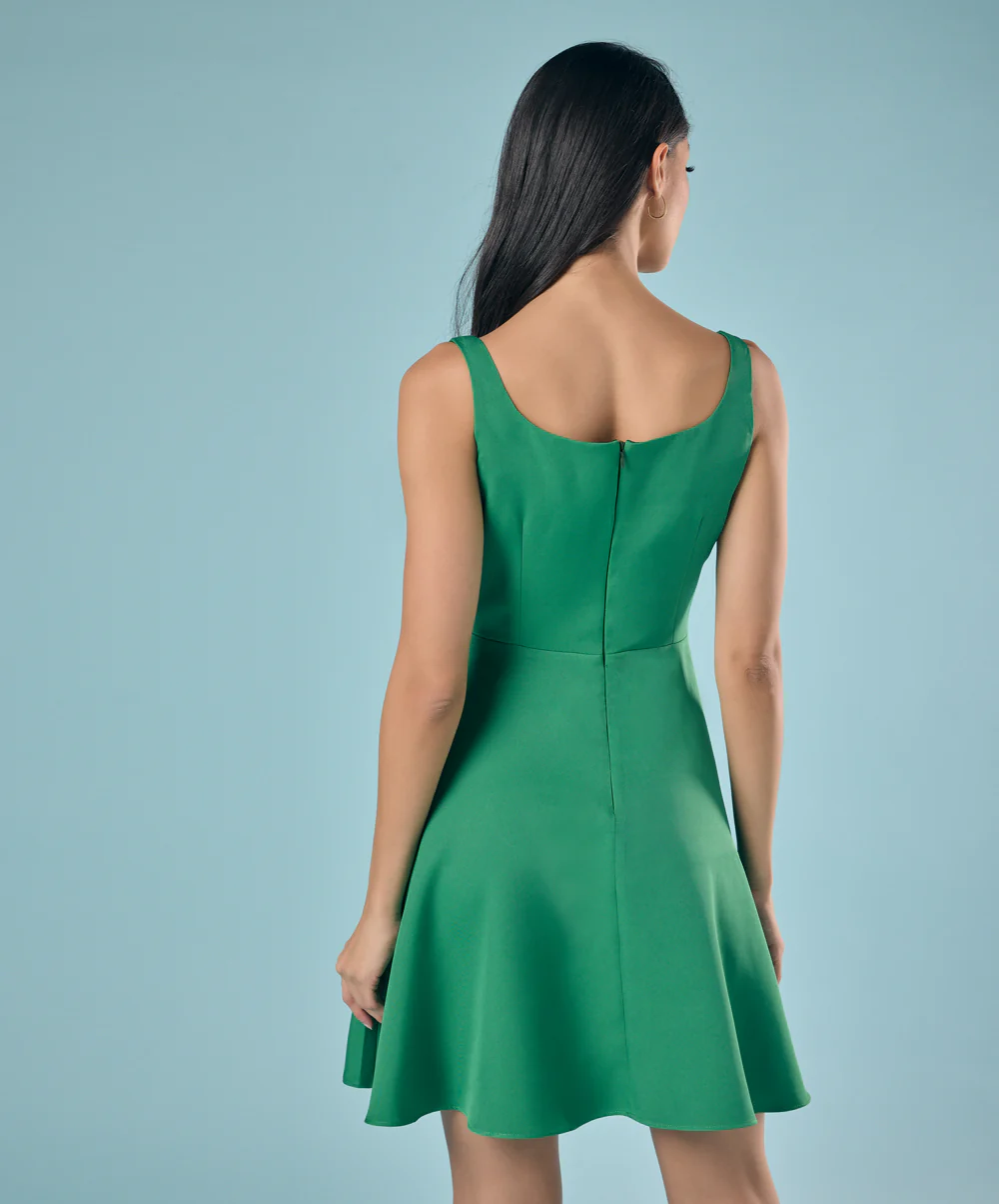 Scoop Neck Skater Dress - Image 5