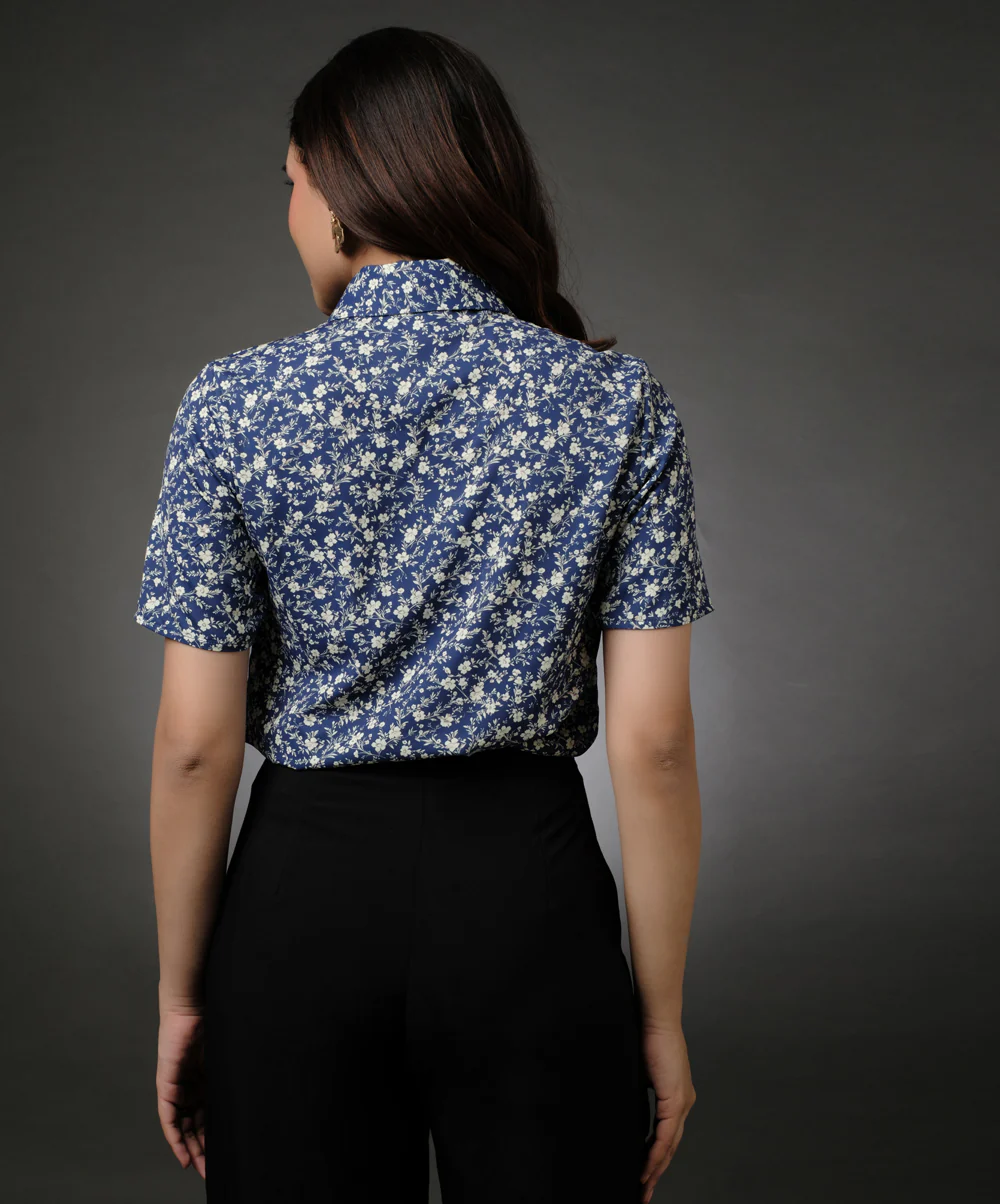 Short Sleeve Chiffon Printed Top - Image 5