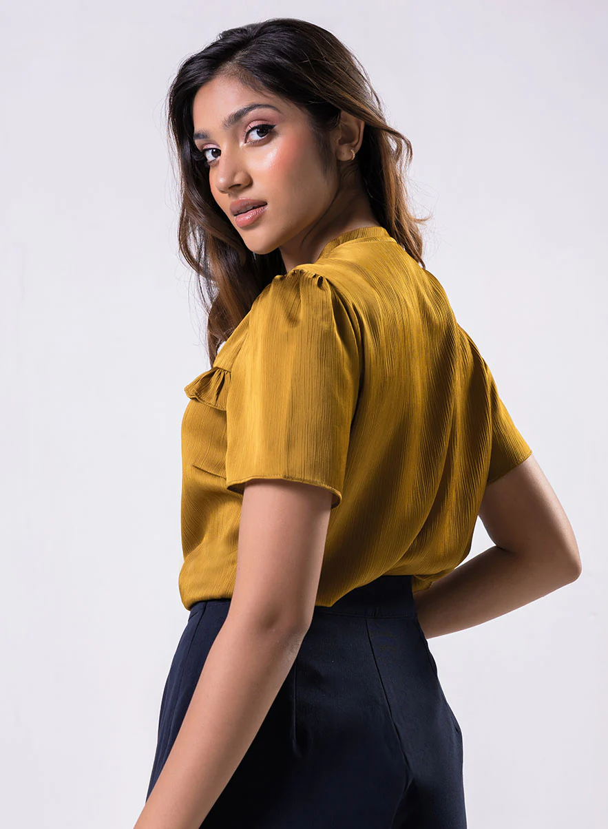 Short Sleeve Frilled Top - Image 4