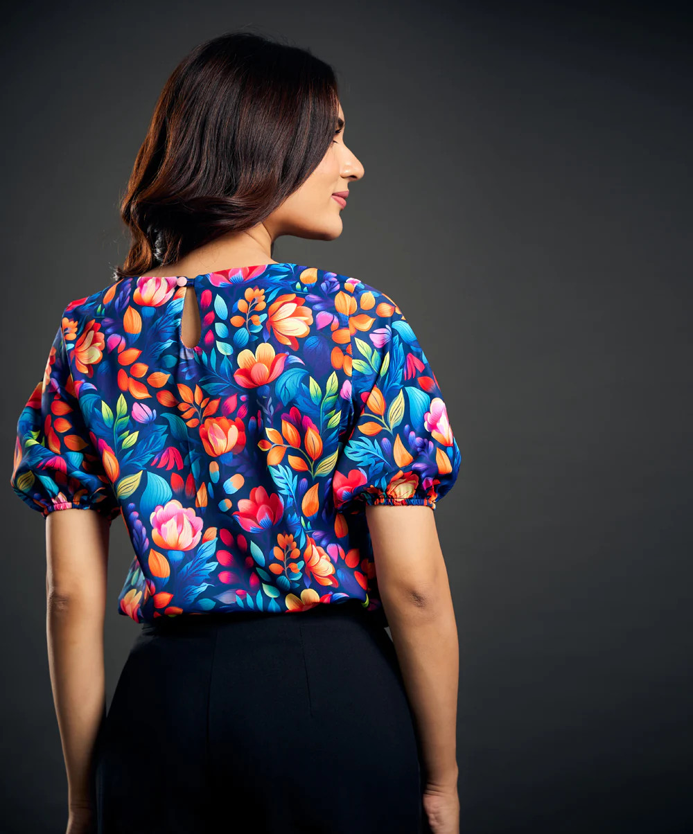 Short Sleeve Printed Top - Image 3