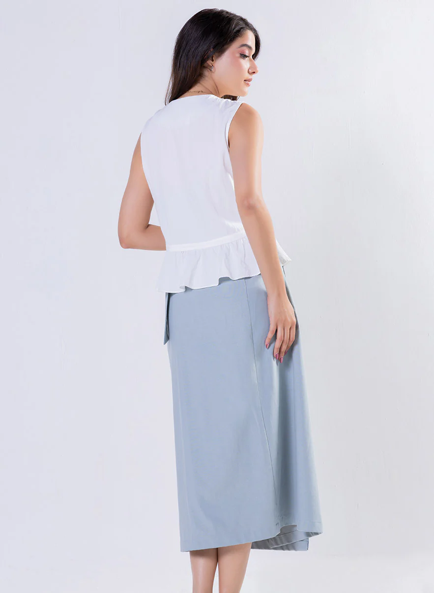 Side Open Cotton Skirt - Image 6