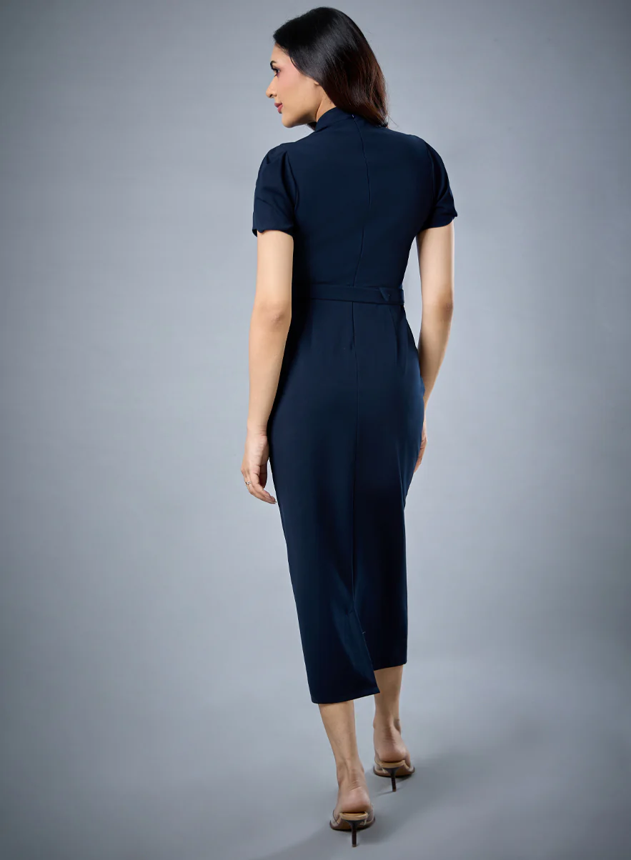 Simple Sleeve Detailed Bodycon Dress - Image 2