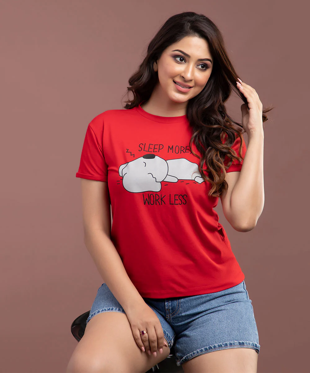 Red Sleep More Koala Tshirt