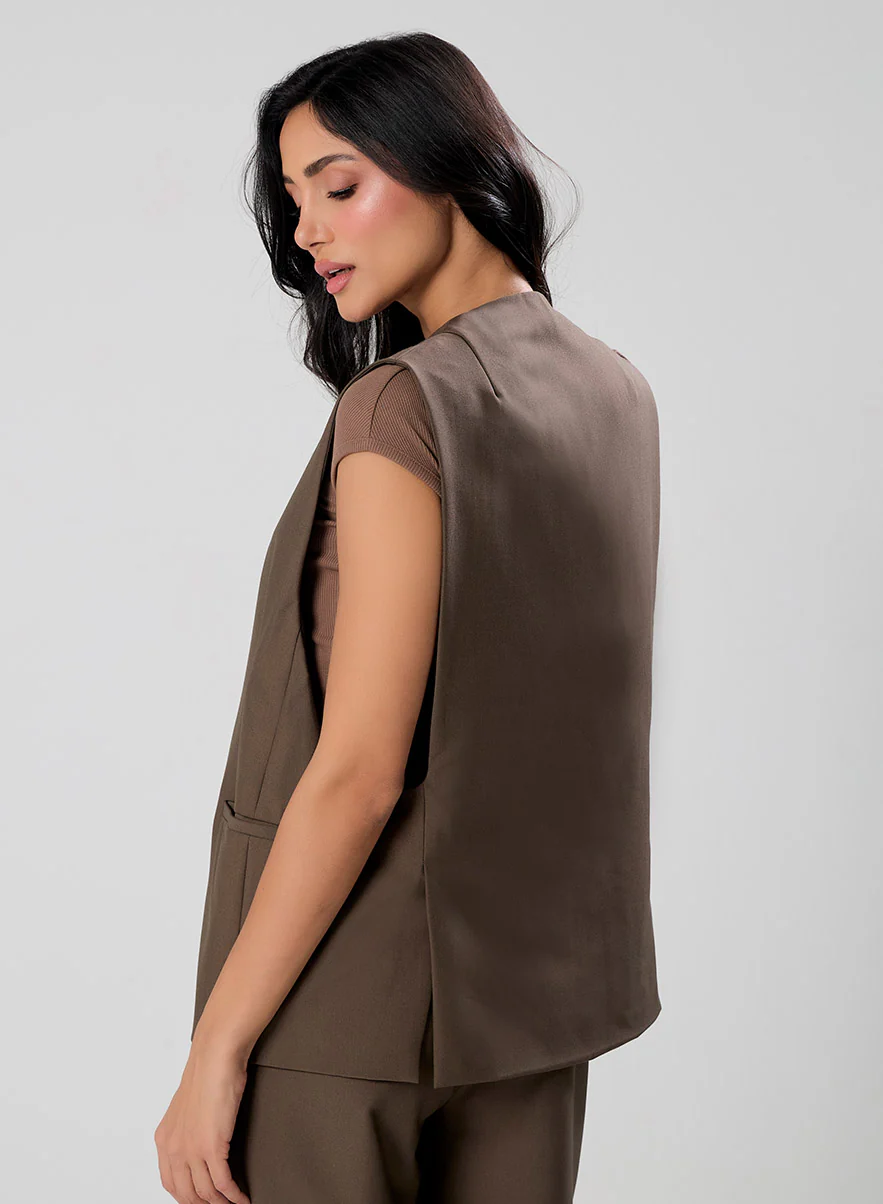 Sleeveless Detailed Blazer - Image 6