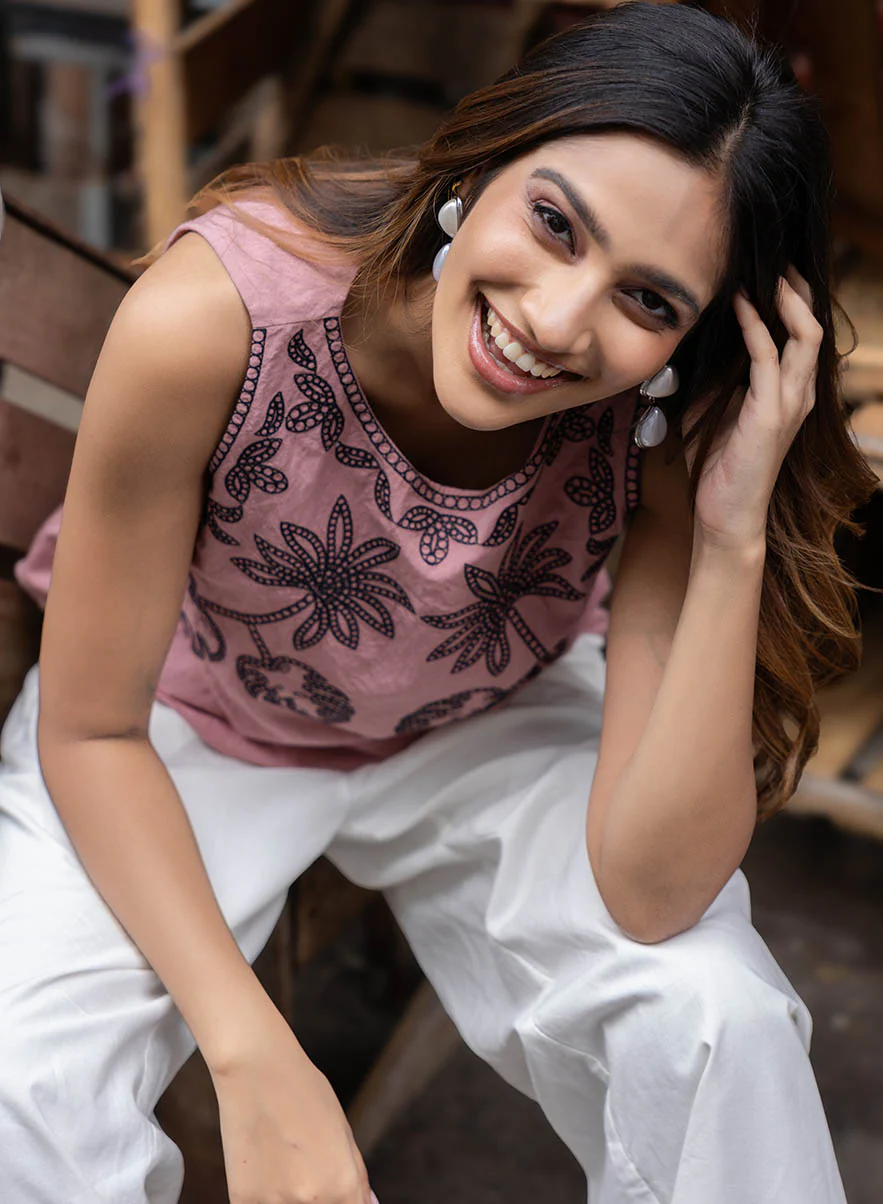 Sleeveless Embroidered Top - Image 4