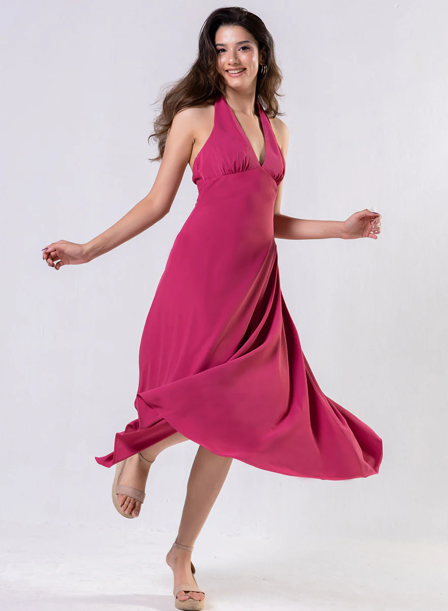 Sleeveless Empired Line Chiffon Dress - Image 5