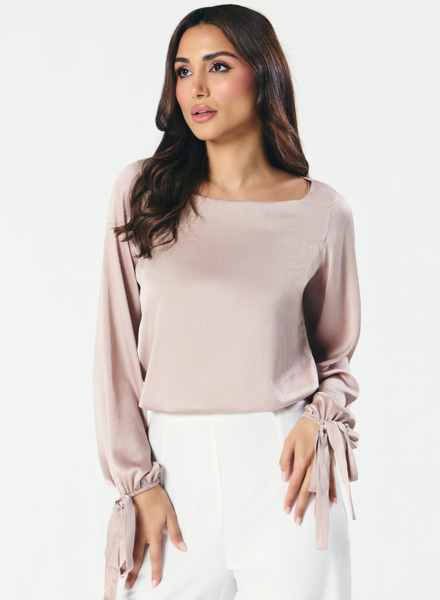 Square Neck Top with Large Sleeve Top - Image 4