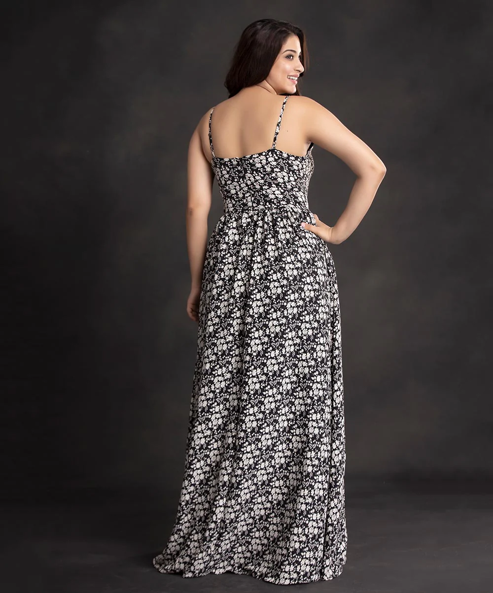 Strappy Detailed Printed Maxi - Image 4