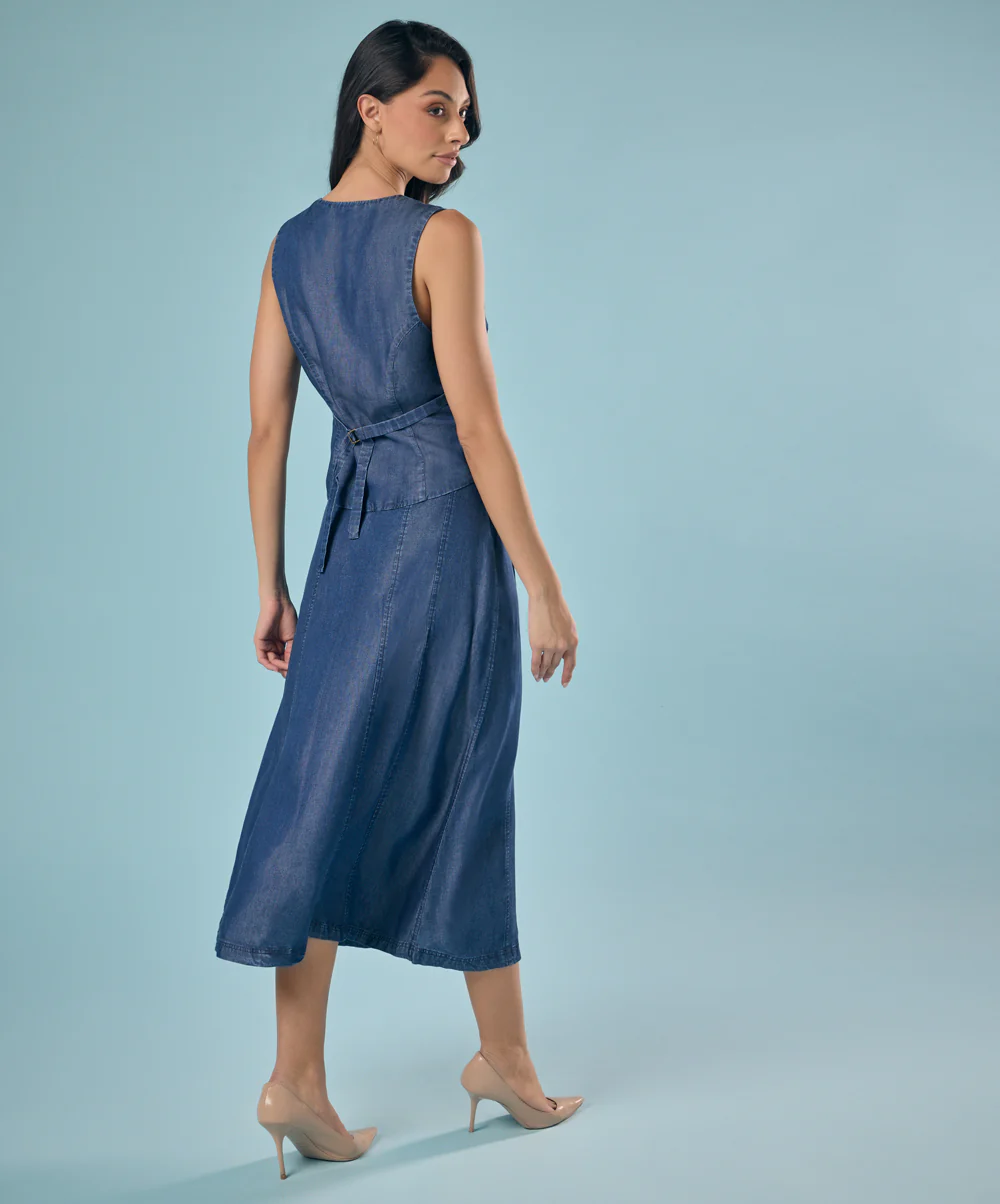 Tencel Front Buttoned Skirt - Image 5