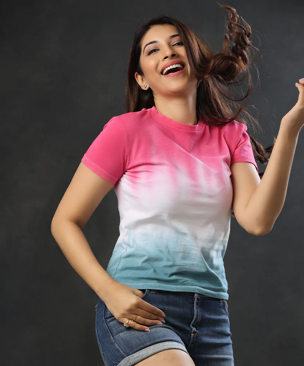 Three Tone Tie And Dye T-Shirt - Image 2