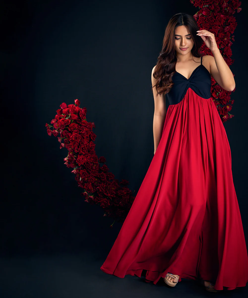 Two Tone Chiffon Tube Maxi - Image 2