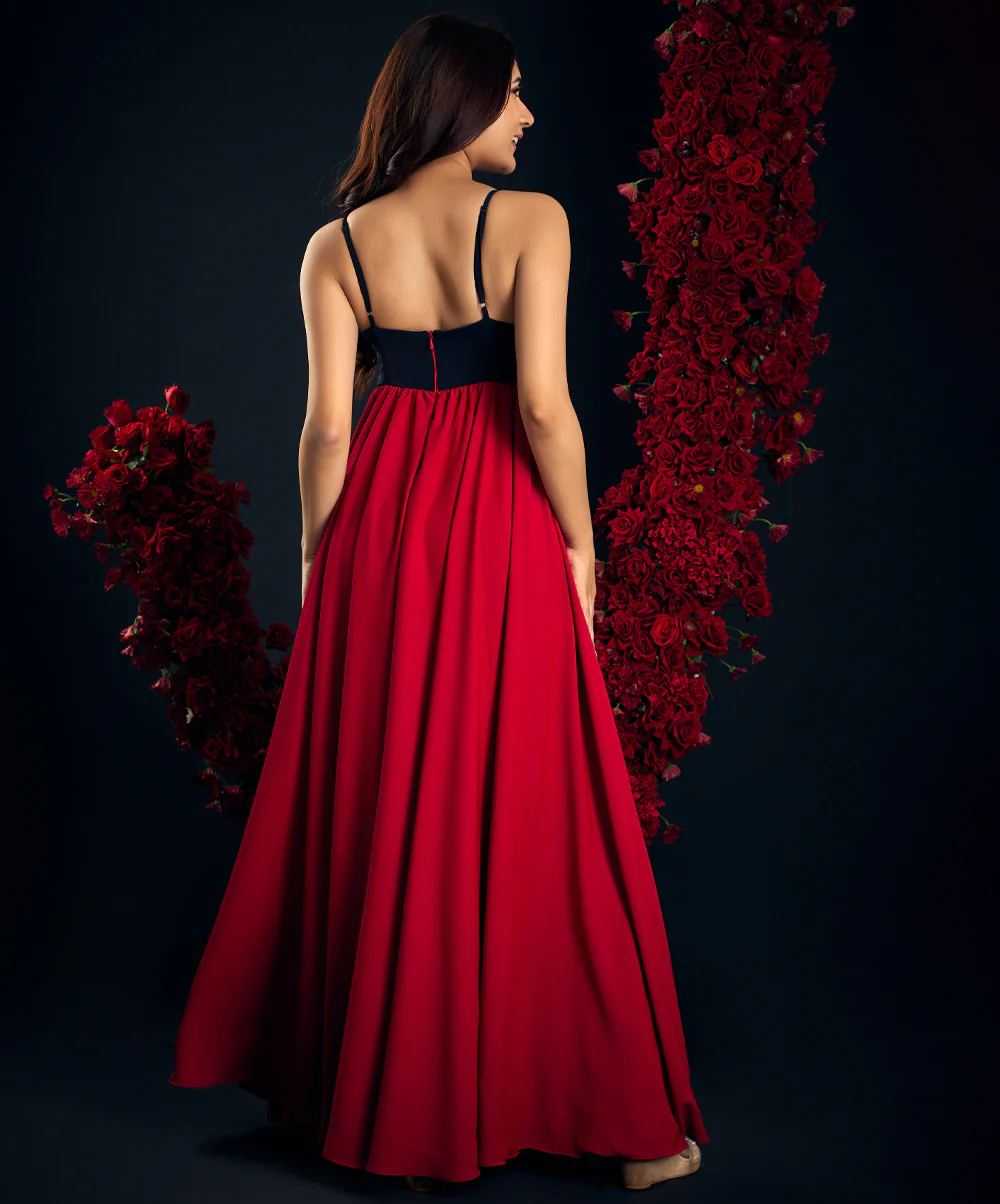 Two Tone Chiffon Tube Maxi - Image 4