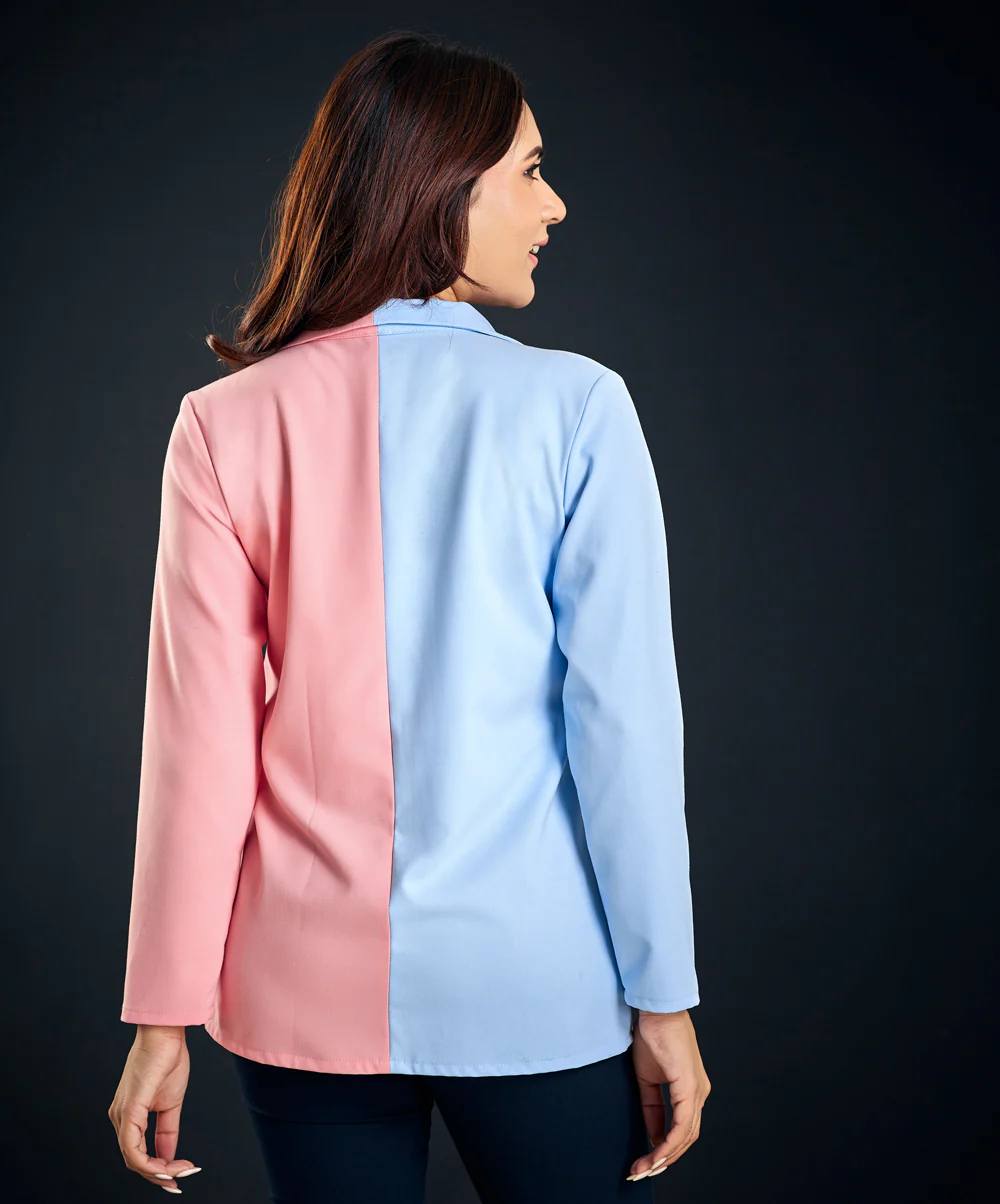 Two Tone Oversized Blazer - Image 5