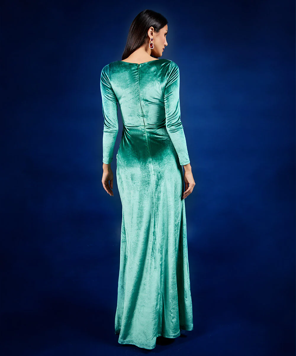 Velvet Maxi Dress - Image 4
