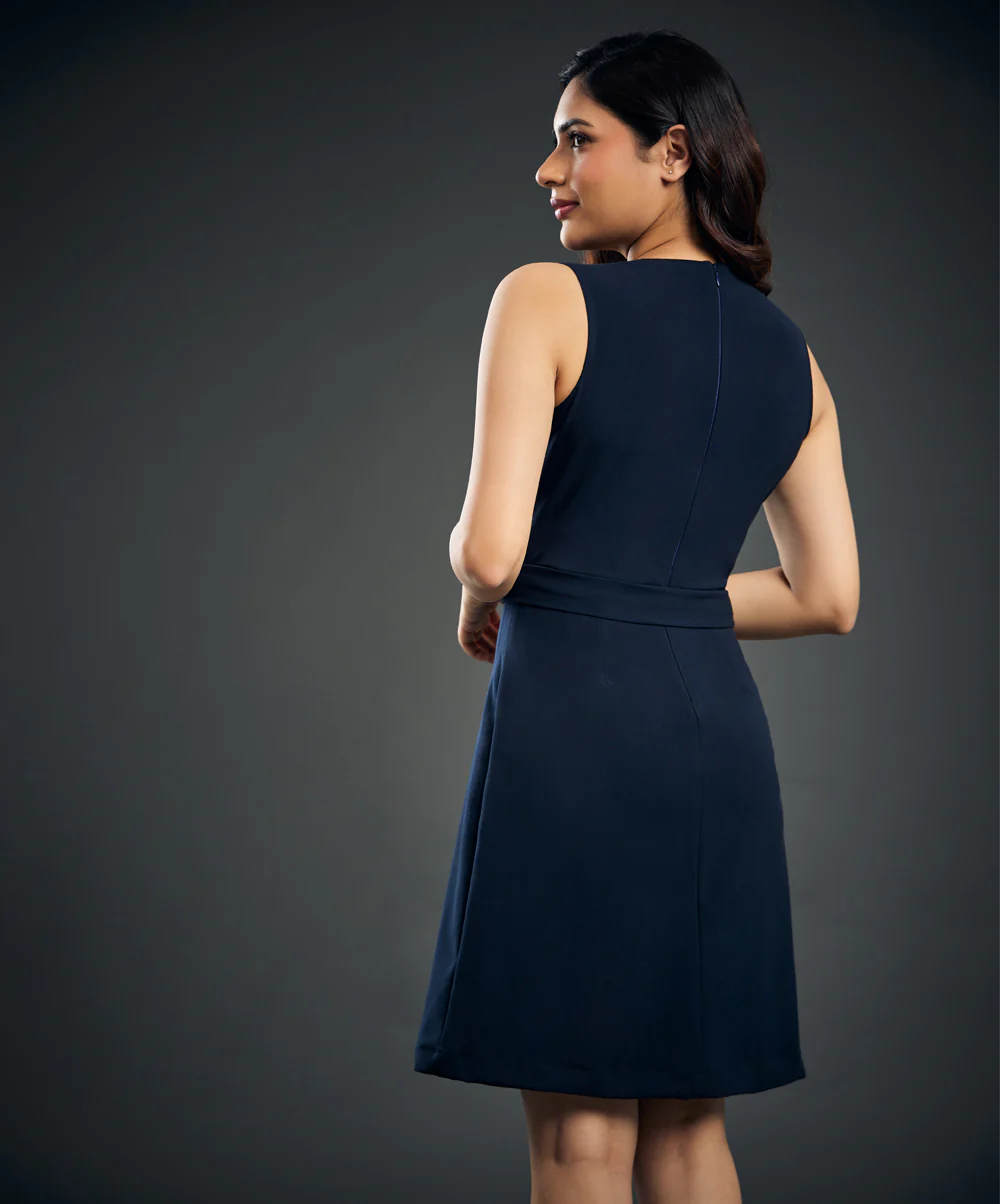 Vneck Sleeveless Mini Formal Dress - Image 3