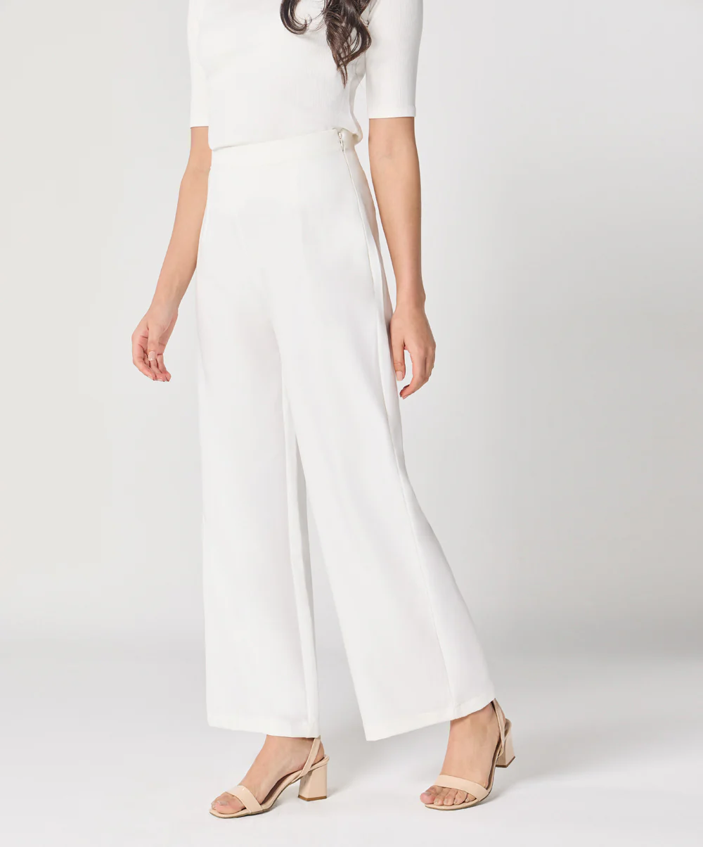 White Flared Formal Pant - Image 4