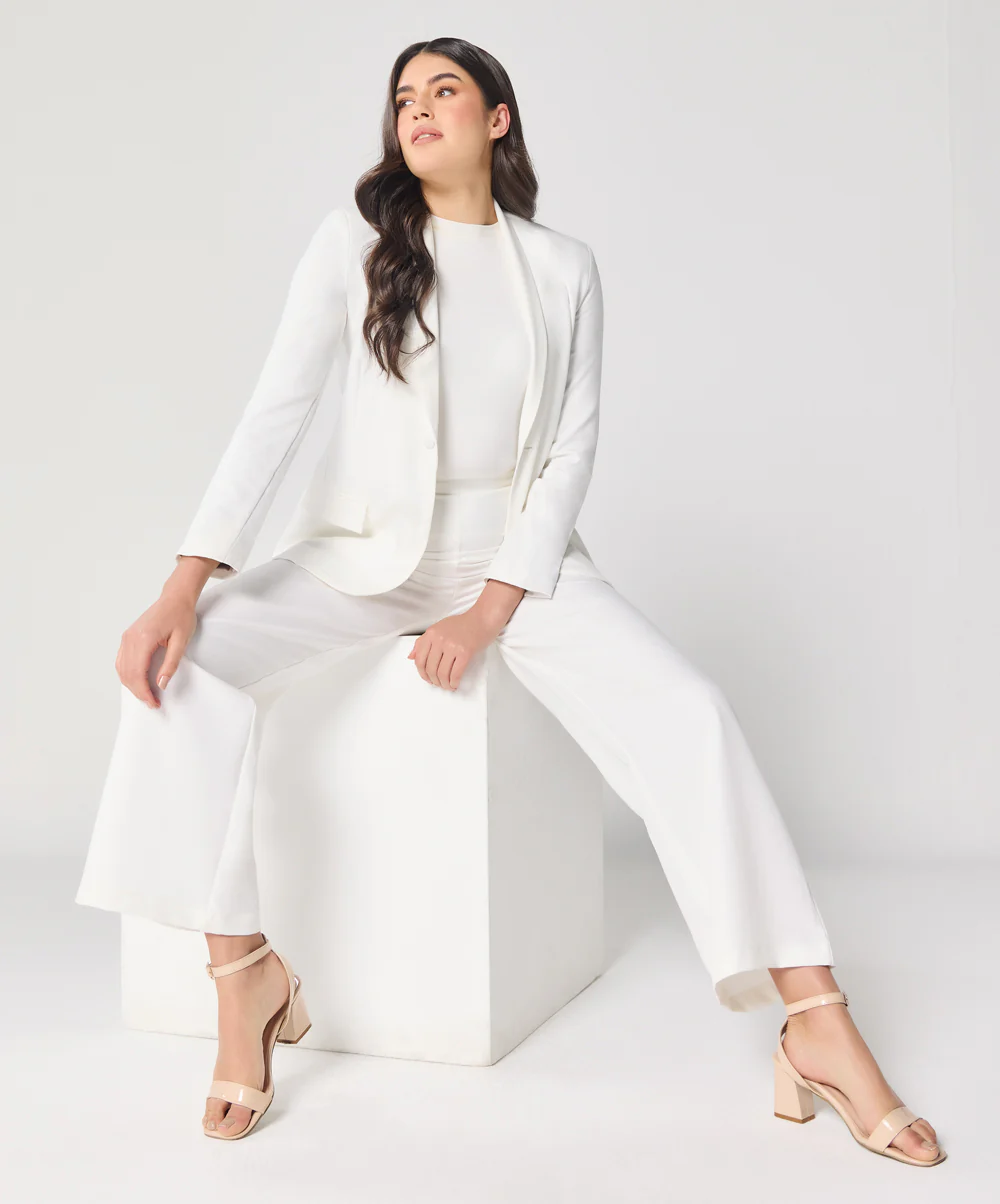 White Flared Formal Pant - Image 8