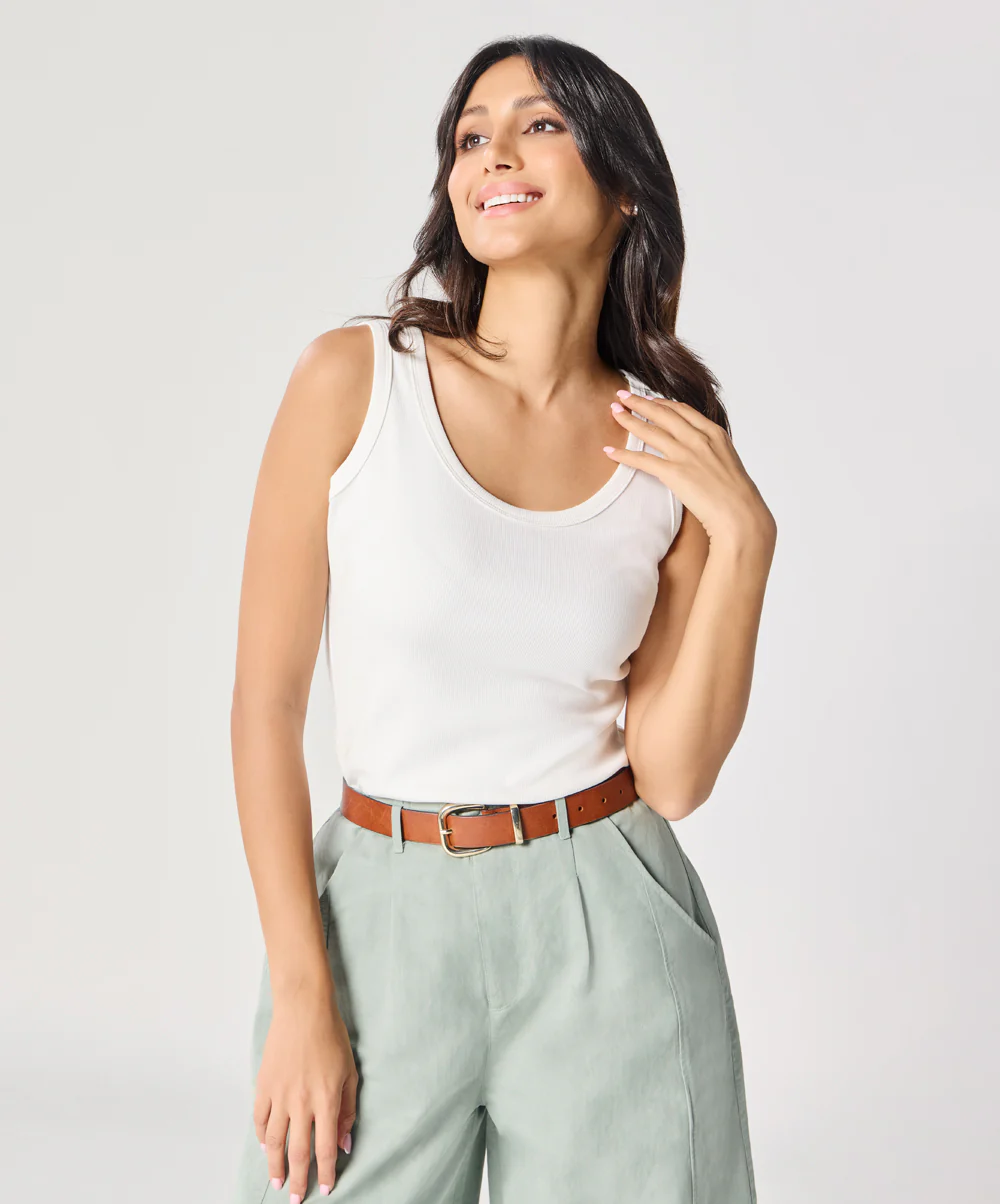 White Rib Cami Top - Image 4