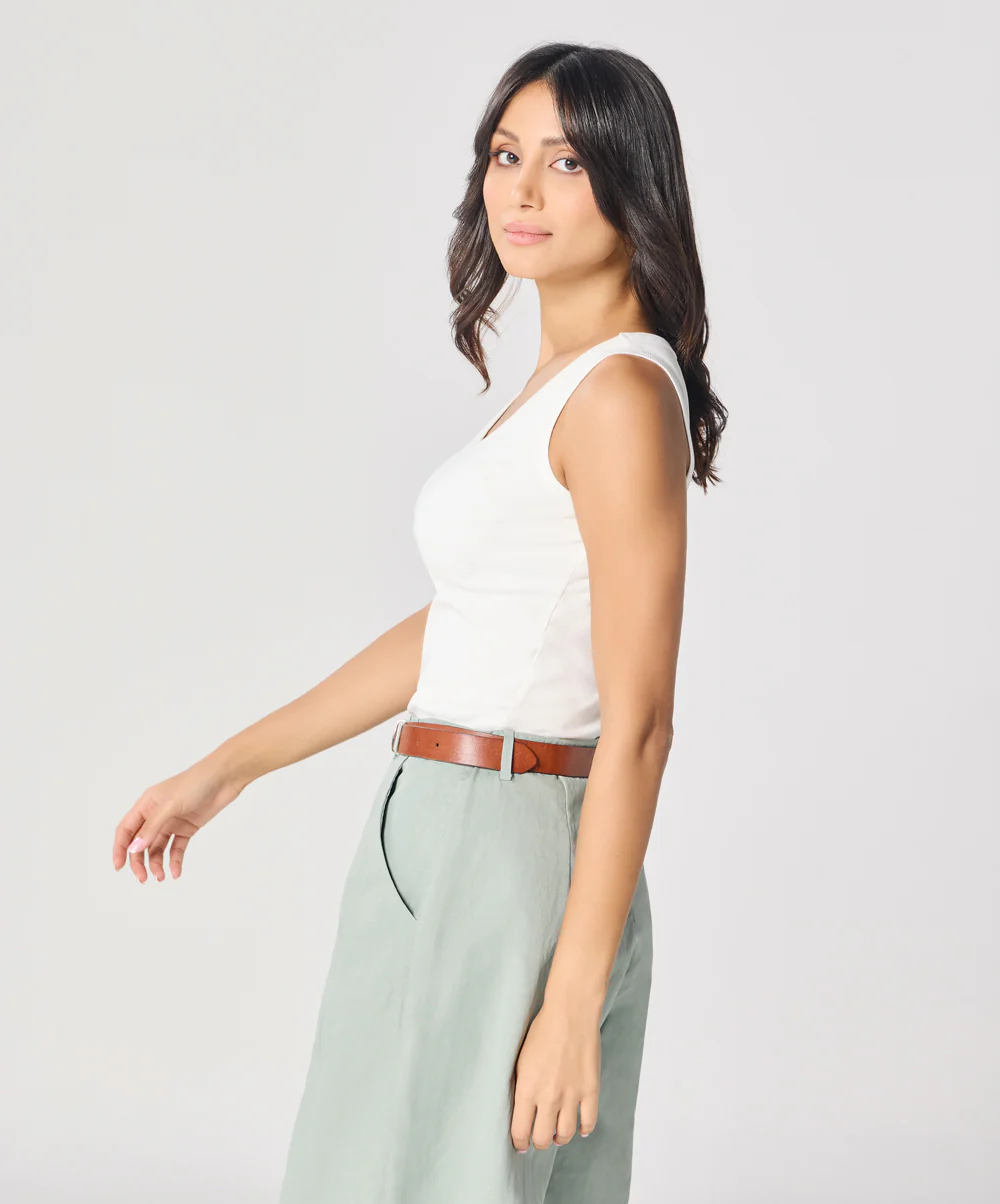 White Rib Cami Top - Image 6