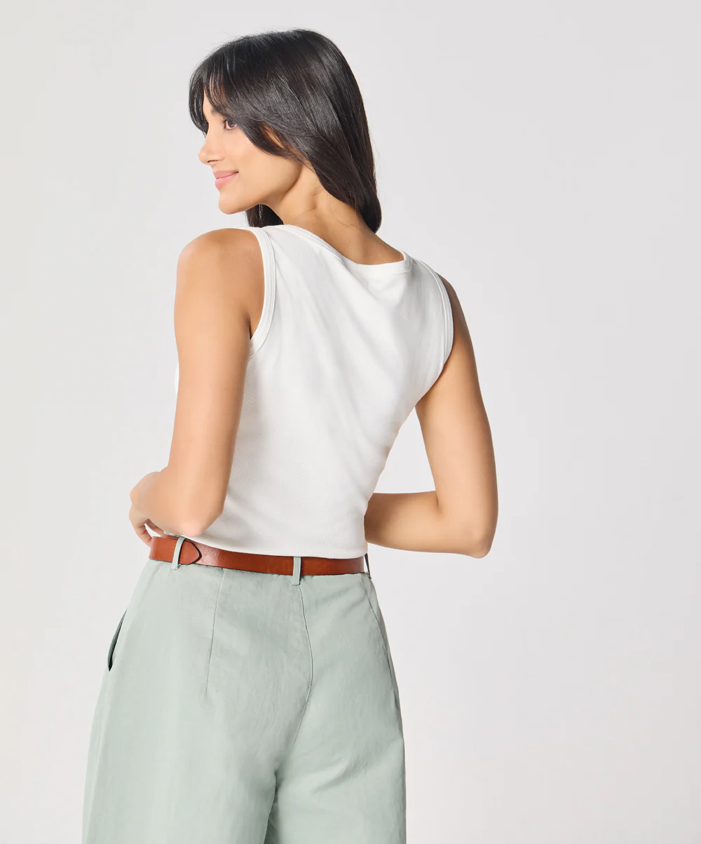 White Rib Cami Top - Image 7
