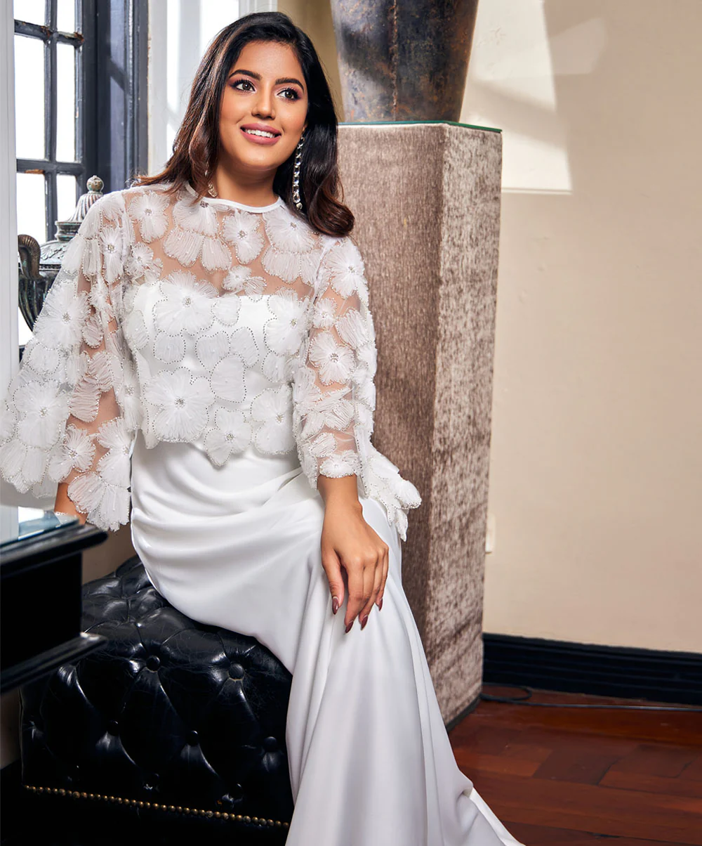 White Satin Dress (Mesh Top Excluded) - Image 6